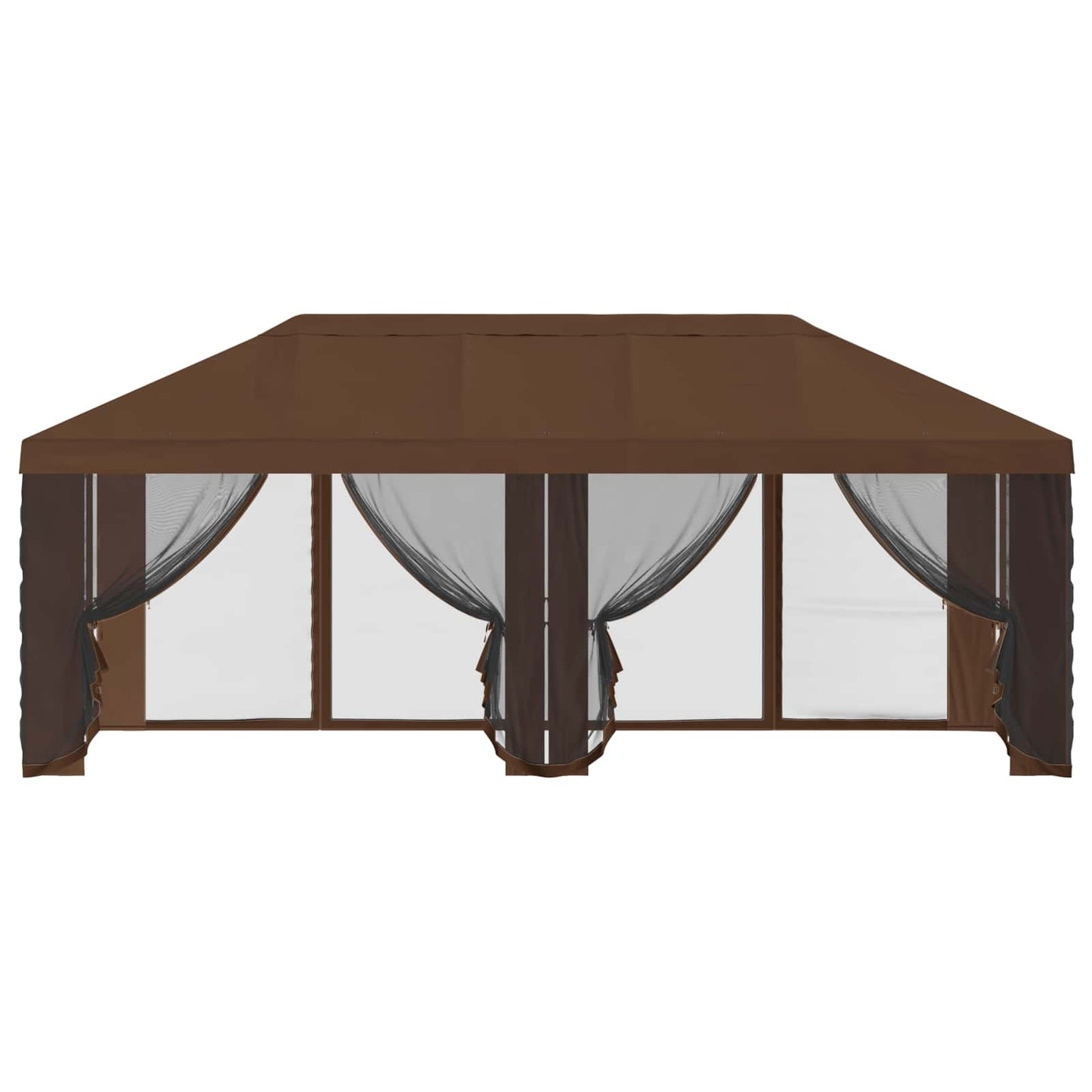 Gazebo Cover with Sidewalls Brown 600.5 x 300.5 cm Polyester