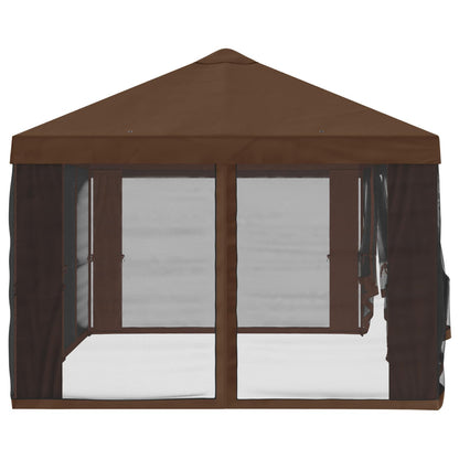 Gazebo Cover with Sidewalls Brown 600.5 x 300.5 cm Polyester