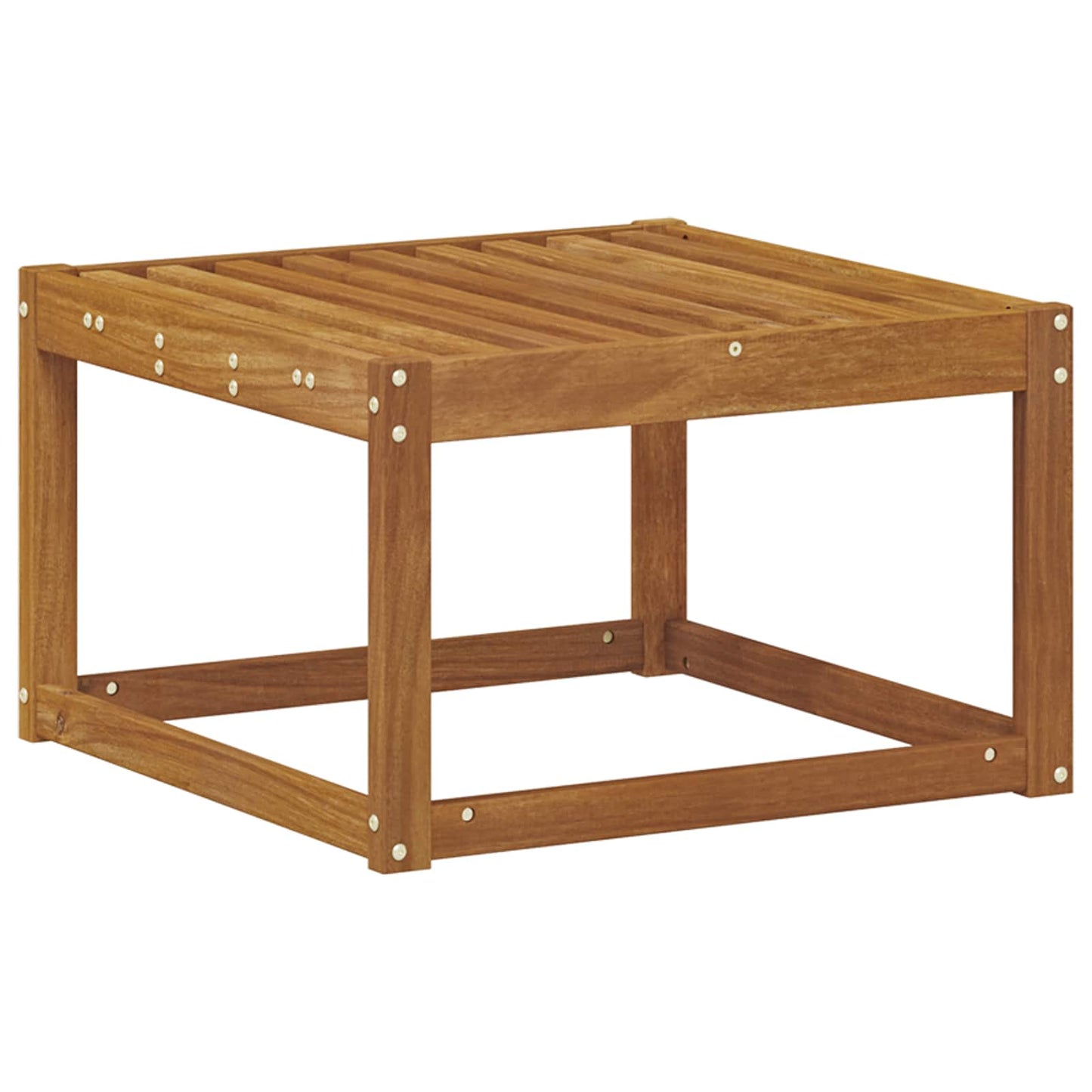 Outdoor Footstool Solid Acacia Wood Natural 59 x 59 x 37 cm