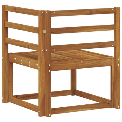 Outdoor Corner Sofa Solid Acacia Wood Natural 63 x 63 x 73 cm