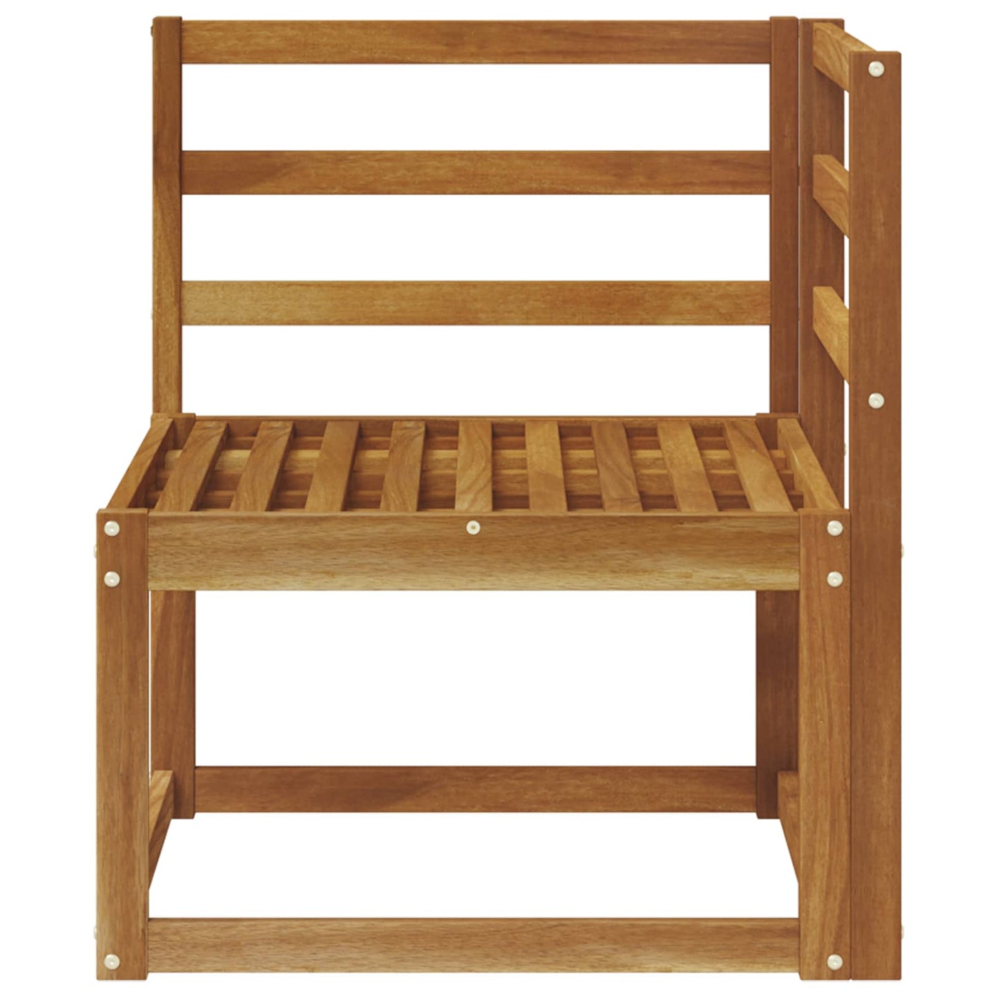 Outdoor Corner Sofa Solid Acacia Wood Natural 63 x 63 x 73 cm