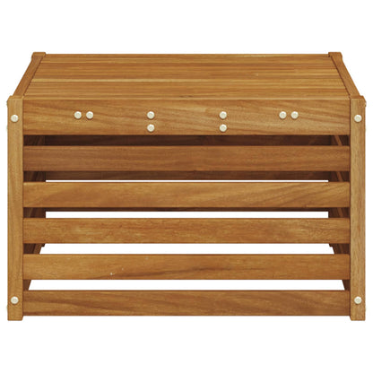 Outdoor Table Solid Acacia Wood Natural 59 x 59 x 37 cm