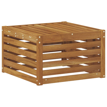 Outdoor Footstool Solid Acacia Wood Natural 59 x 59 x 37 cm