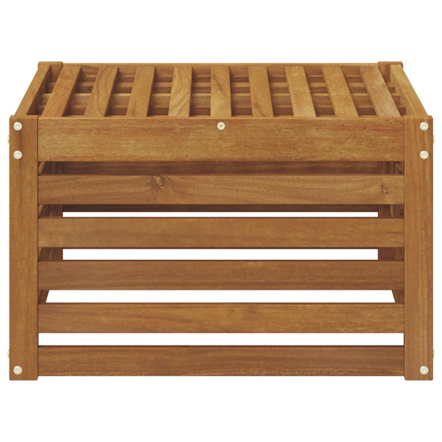 Outdoor Footstool Solid Acacia Wood Natural 59 x 59 x 37 cm