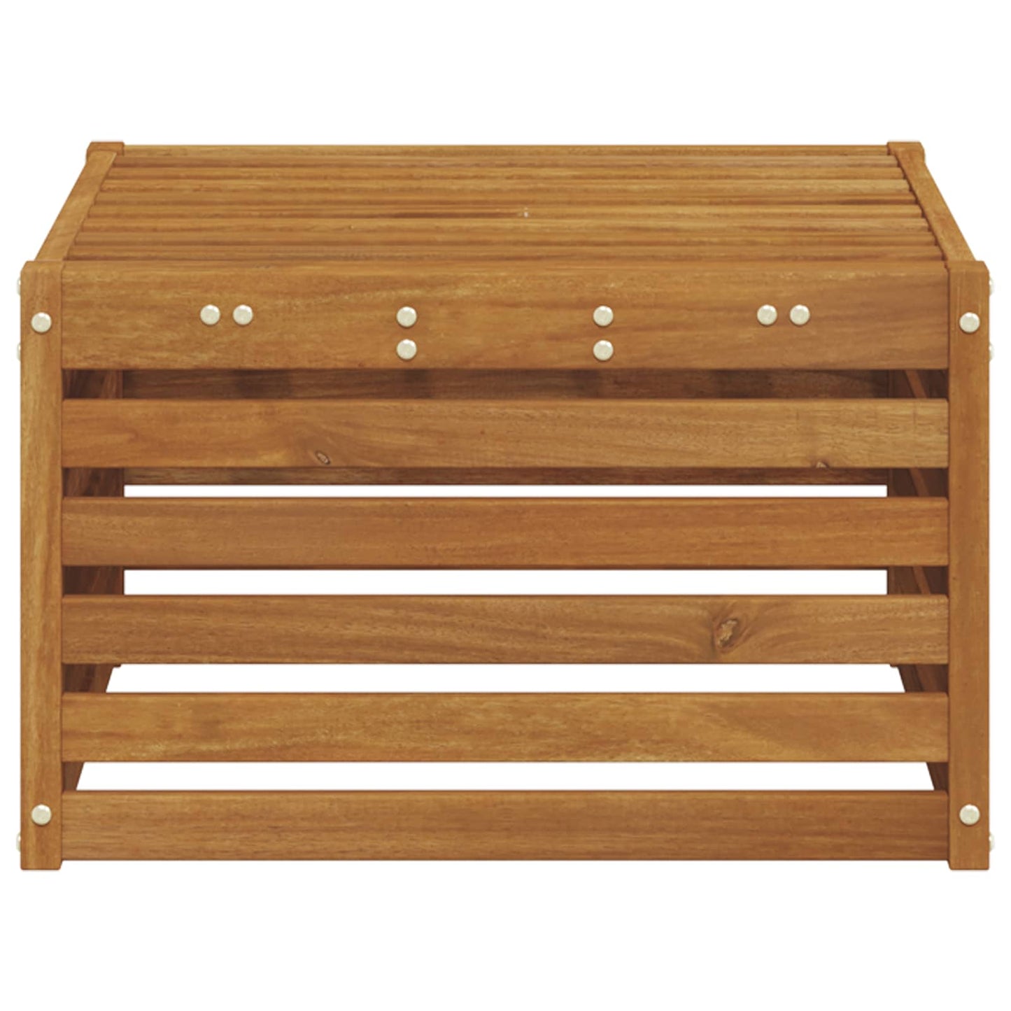 Outdoor Footstool Solid Acacia Wood Natural 59 x 59 x 37 cm