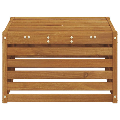 Outdoor Footstool Solid Acacia Wood Natural 59 x 59 x 37 cm