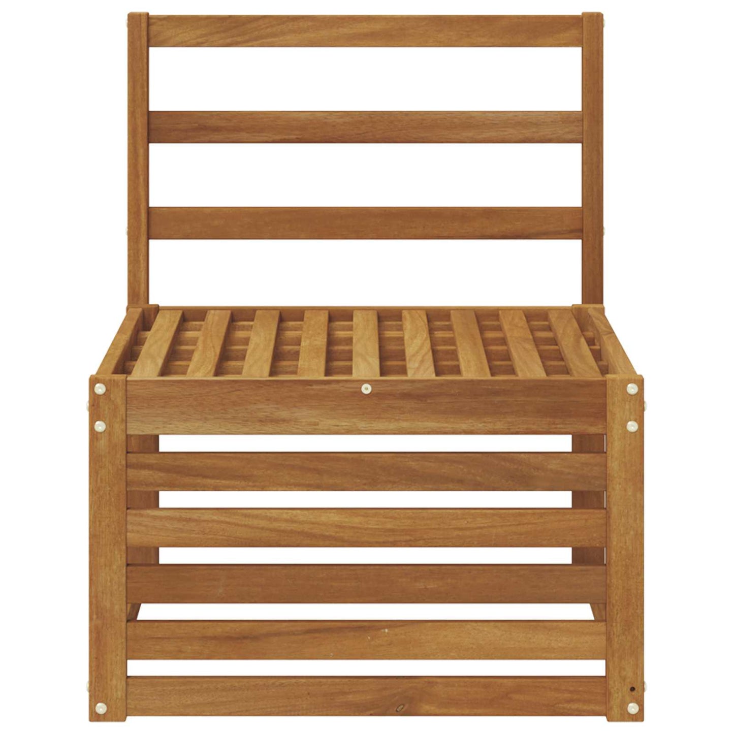 Outdoor Middle Sofa Solid Acacia Wood Natural 59 x 63 x 73 cm
