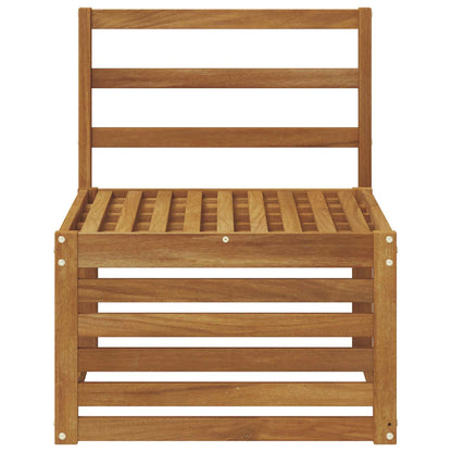 Outdoor Middle Sofa Solid Acacia Wood Natural 59 x 63 x 73 cm