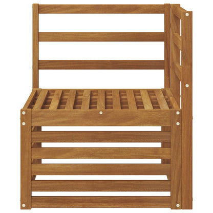 Outdoor Corner Sofa Solid Acacia Wood Natural 63 x 63 x 73 cm