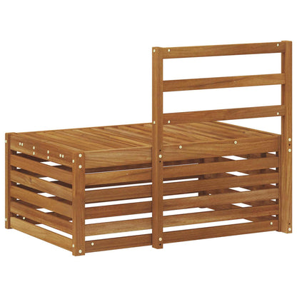 Outdoor End Sofa Natural 91 x 63 x 73 cm Solid Acacia Wood