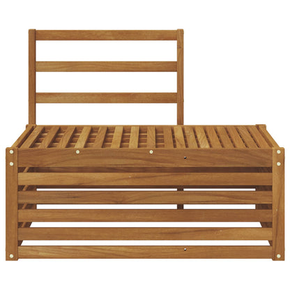 Outdoor End Sofa Natural 91 x 63 x 73 cm Solid Acacia Wood