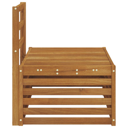 Outdoor End Sofa Natural 91 x 63 x 73 cm Solid Acacia Wood