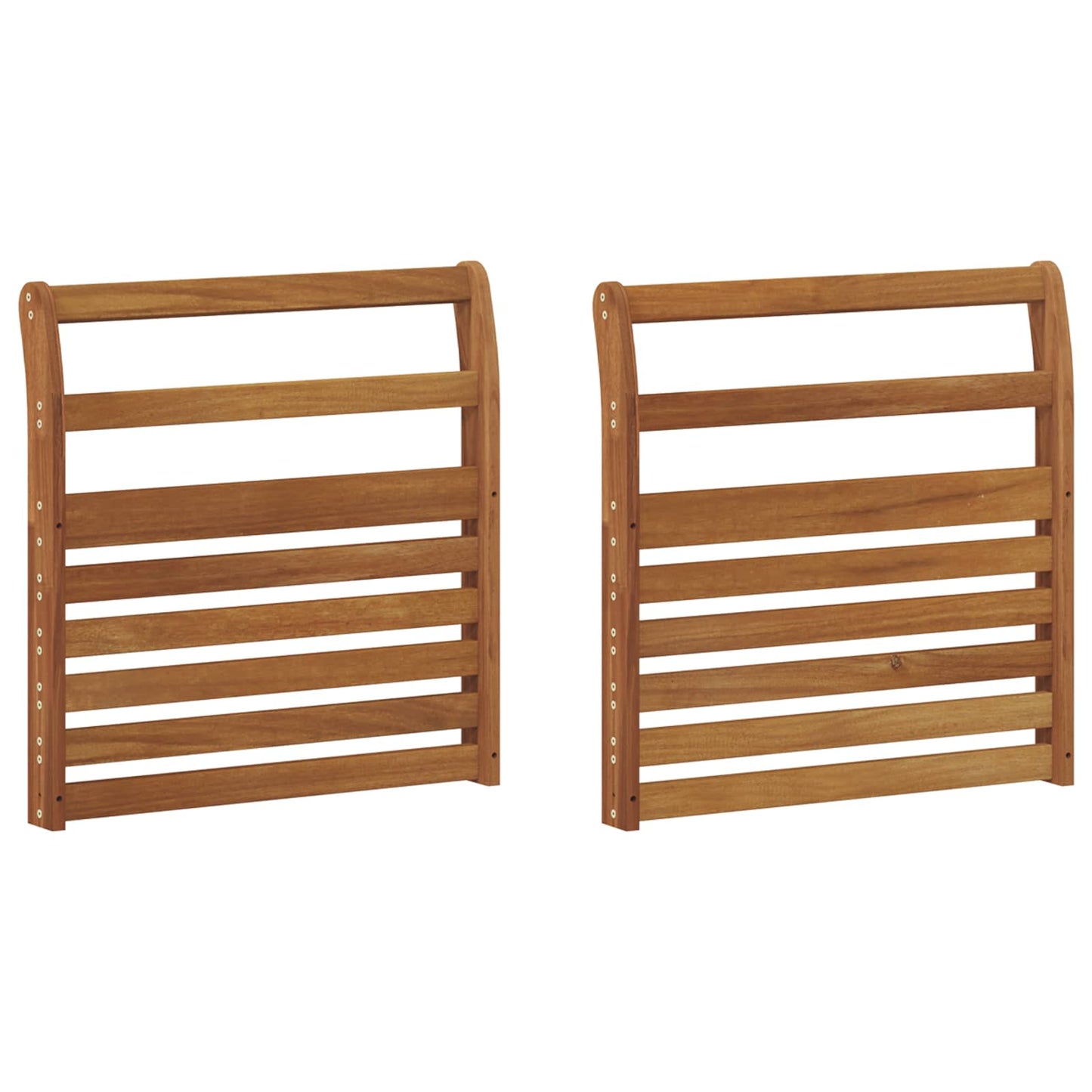Armrest 2 pcs Natural 58.5 x 8 x 60 cm Solid Acacia Wood