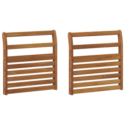 Armrest 2 pcs Natural 58.5 x 8 x 60 cm Solid Acacia Wood