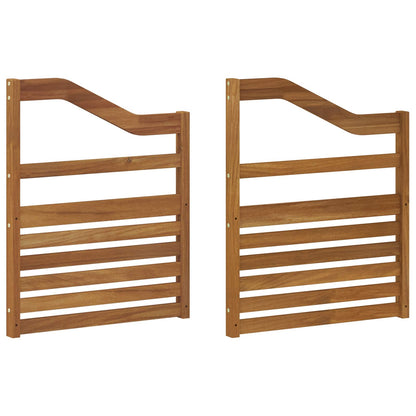 Armrests 2 pcs Brown 59 x 4 x 73 cm Engineered Wood