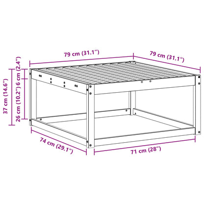 Outdoor Footstool Natural 79 x 79 x 37 cm