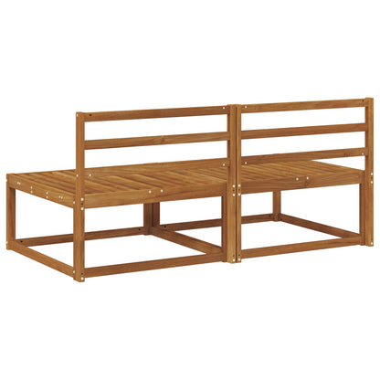 2 Piece Outdoor Middle Sofa Natural 158 x 83 x 73 cm
