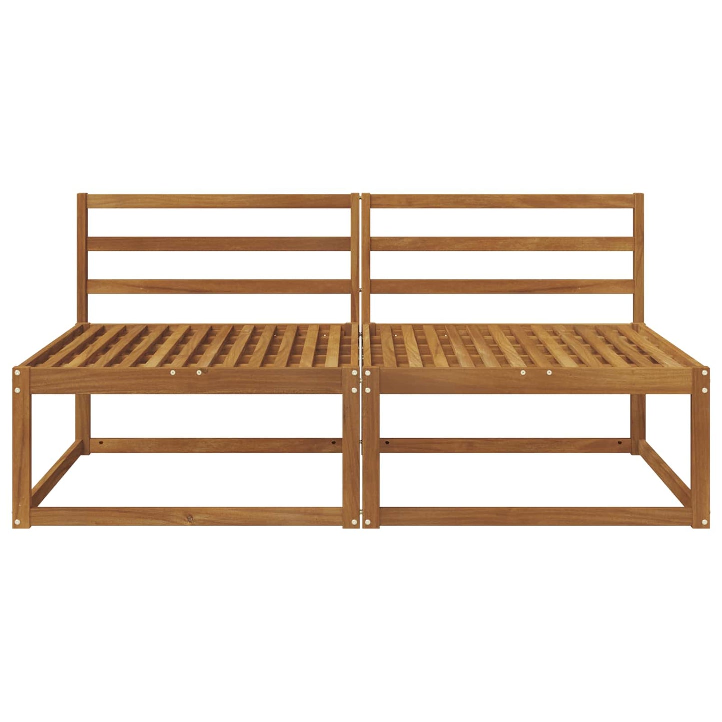 2 Piece Outdoor Middle Sofa Natural 158 x 83 x 73 cm