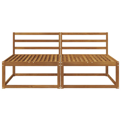 2 Piece Outdoor Middle Sofa Natural 158 x 83 x 73 cm