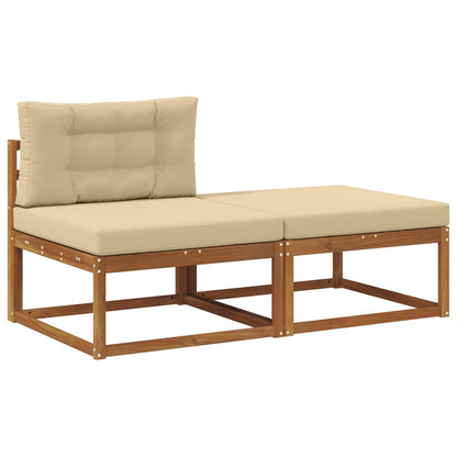 Sectional Sofa Units with Cushion 2 Piece Natural