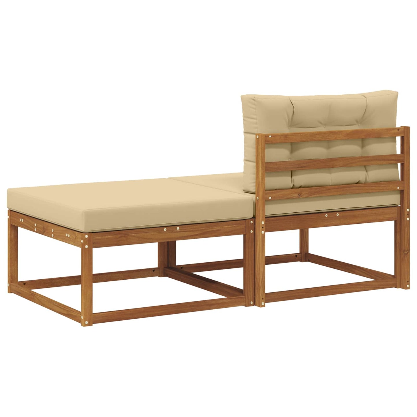Sectional Sofa Units with Cushion 2 Piece Natural