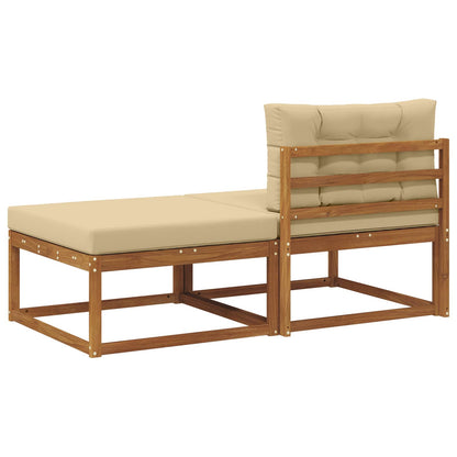 Sectional Sofa Units with Cushion 2 Piece Natural