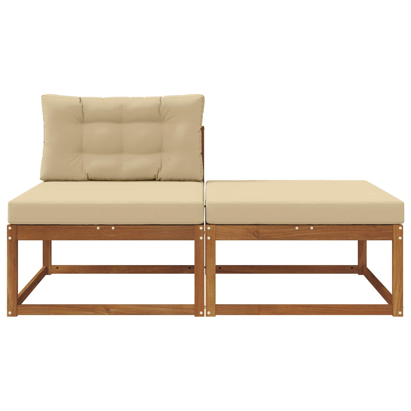 Sectional Sofa Units with Cushion 2 Piece Natural