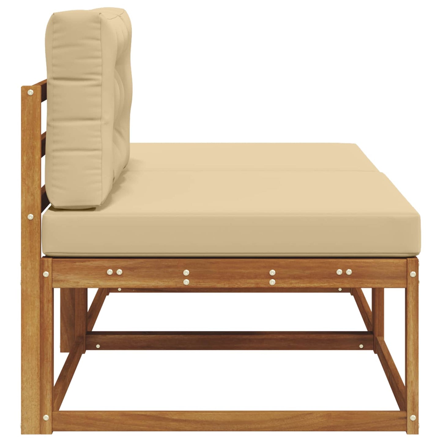 Sectional Sofa Units with Cushion 2 Piece Natural