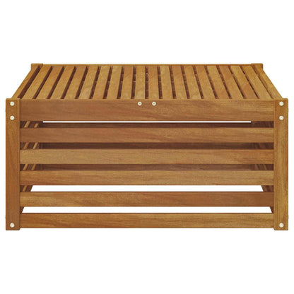 Outdoor Table Solid Acacia Wood Natural 79 x 79 x 37 cm