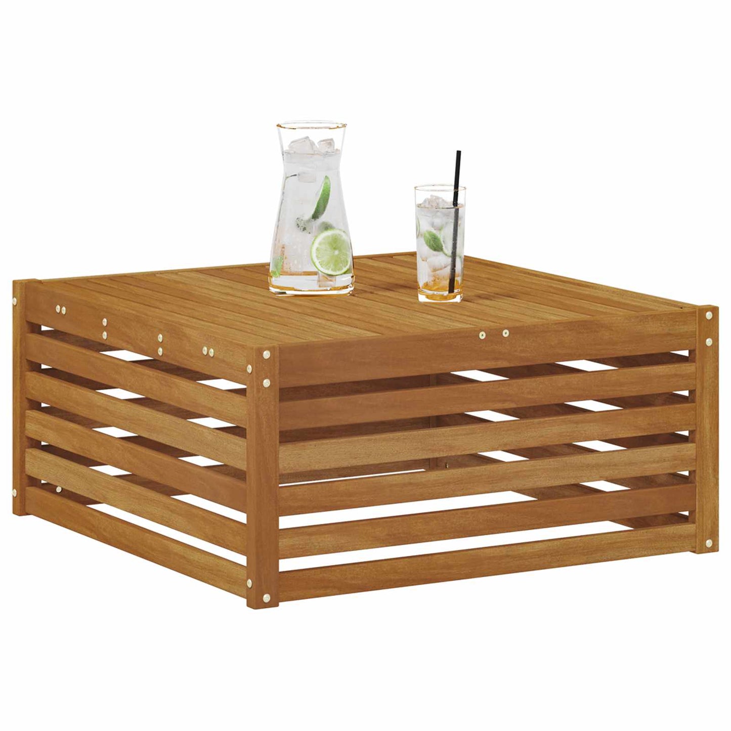 Outdoor Table Solid Acacia Wood Natural 79 x 79 x 37 cm