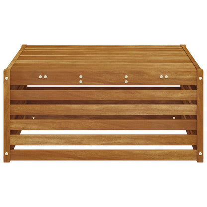 Outdoor Table Solid Acacia Wood Natural 79 x 79 x 37 cm