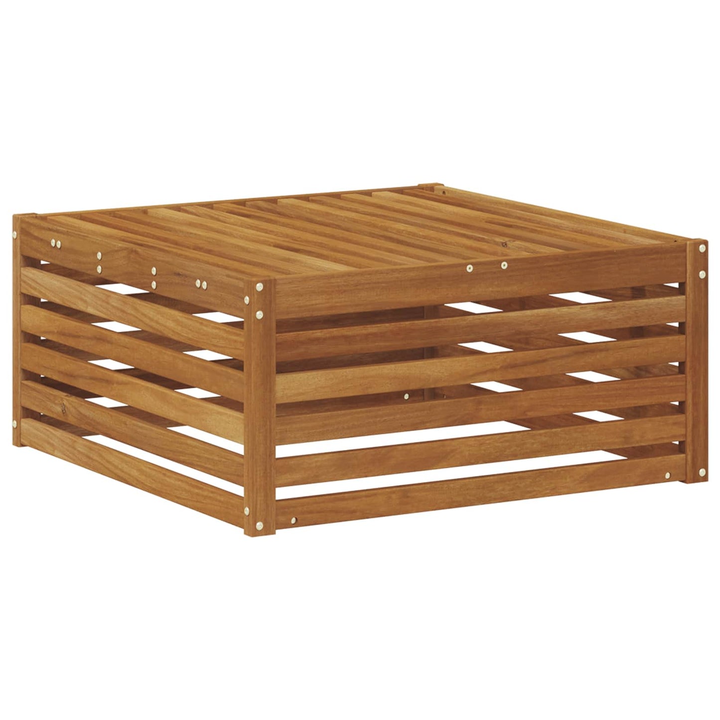 Outdoor Footstool Natural 79 x 79 x 37 cm Solid Acacia Wood