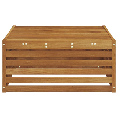 Outdoor Footstool Natural 79 x 79 x 37 cm Solid Acacia Wood