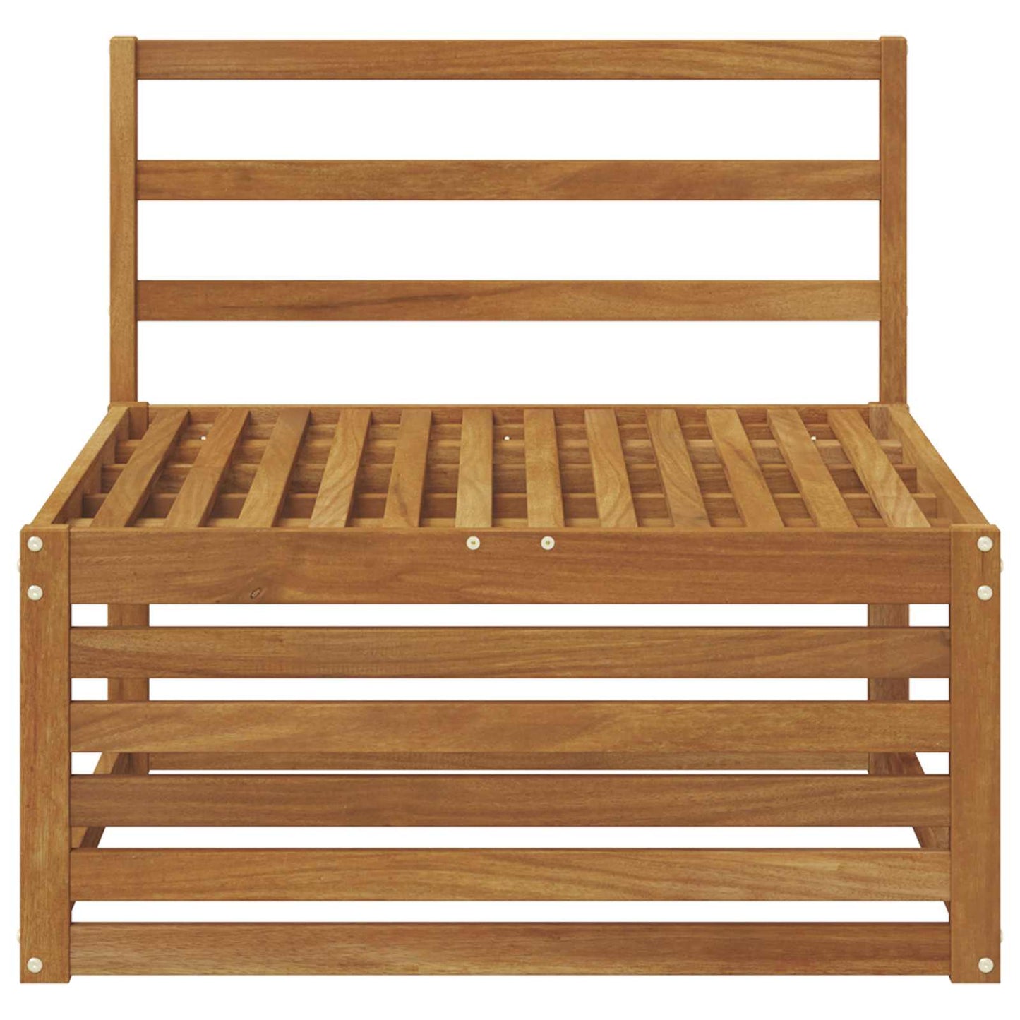 Outdoor Middle Sofa Solid Acacia Wood Natural 79 x 83 x 73 cm