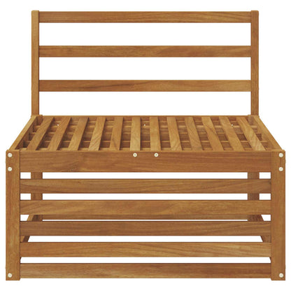 Outdoor Middle Sofa Solid Acacia Wood Natural 79 x 83 x 73 cm