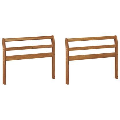 Armrest 2 pcs Natural 79 x 8 x 60 cm Solid Acacia Wood