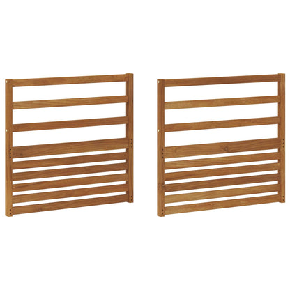 Armrest 2 pcs Natural 79 x 4 x 73 cm Solid Acacia Wood