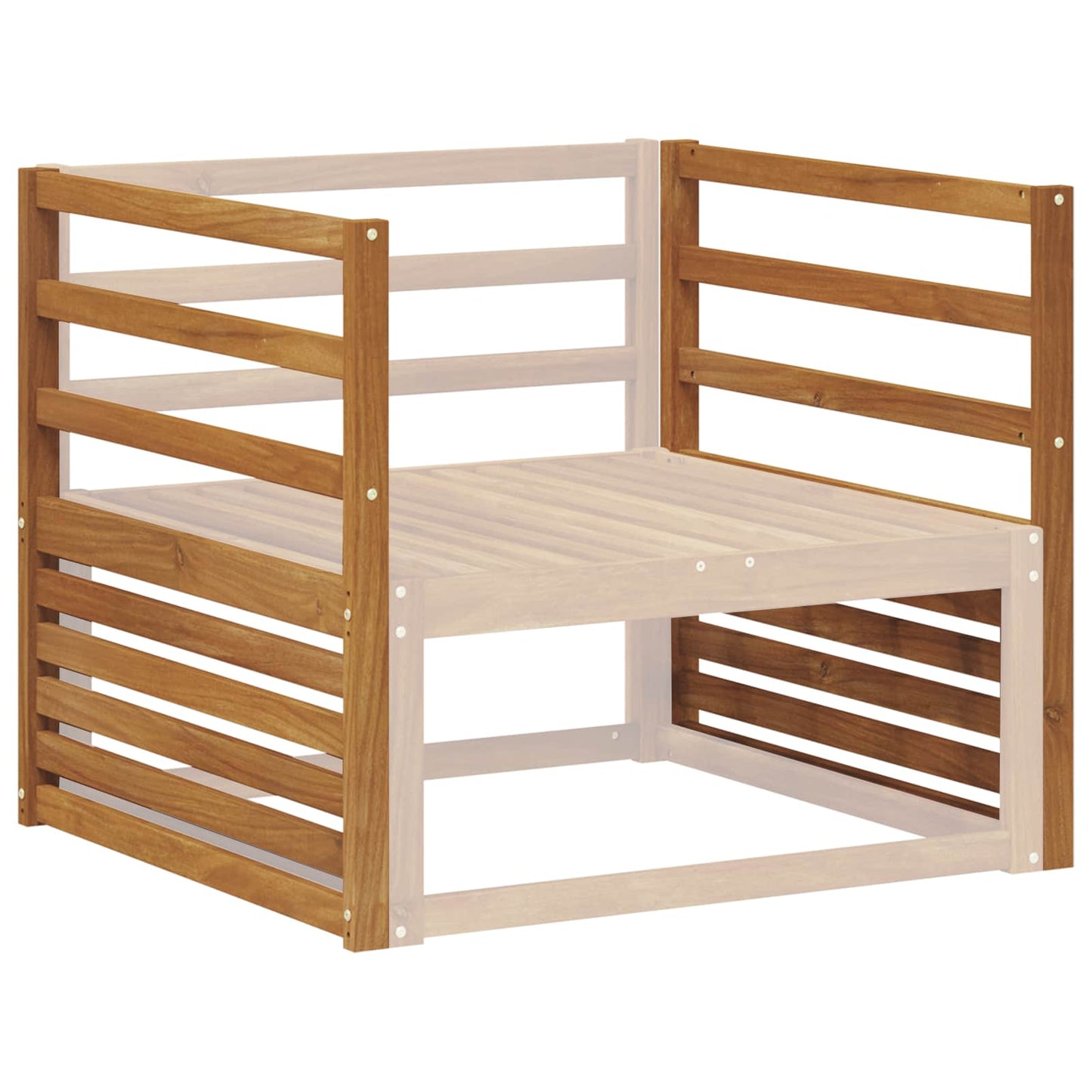 Armrest 2 pcs Natural 79 x 4 x 73 cm Solid Acacia Wood
