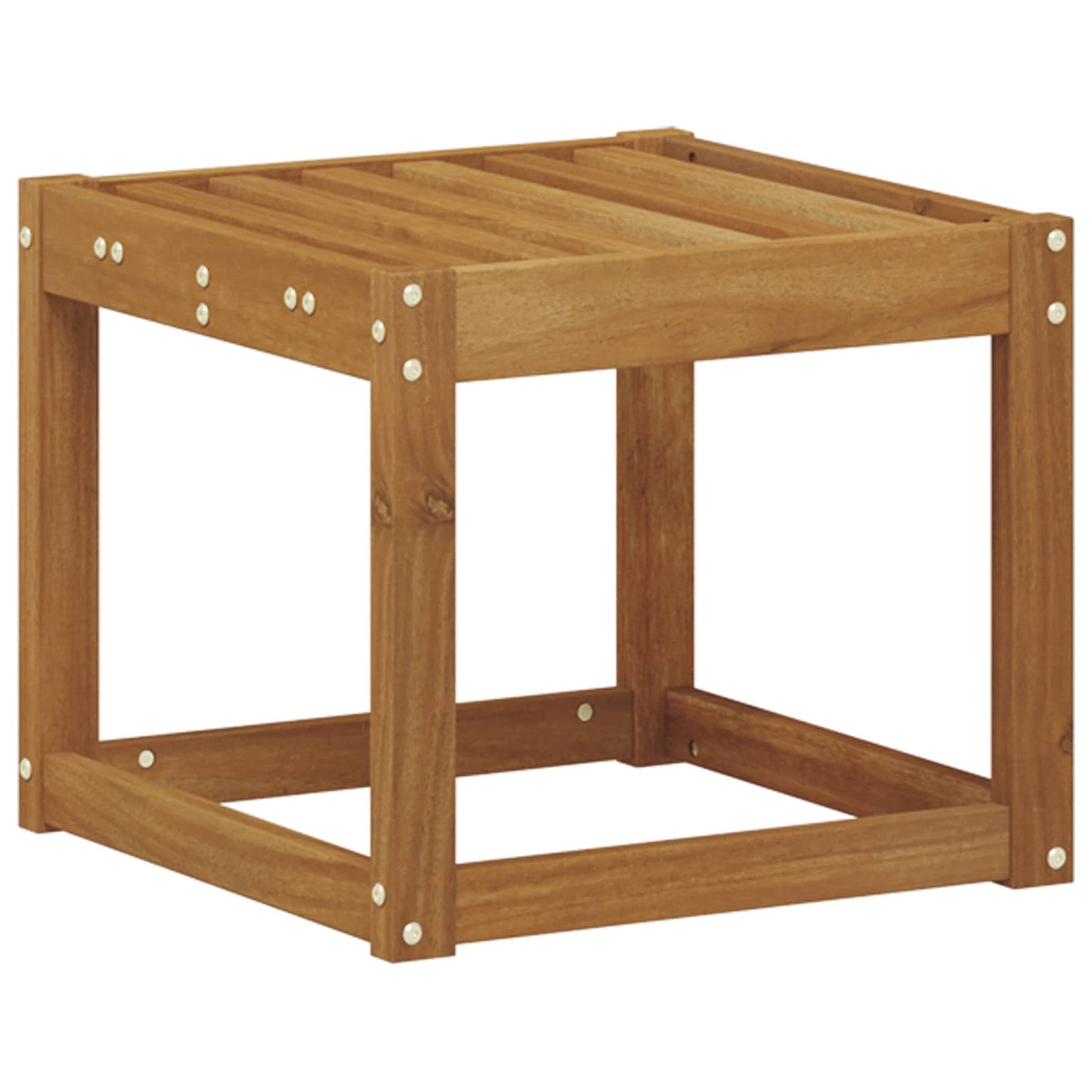 Stool Bench Solid Acacia Wood Natural 43 x 43 x 37 cm