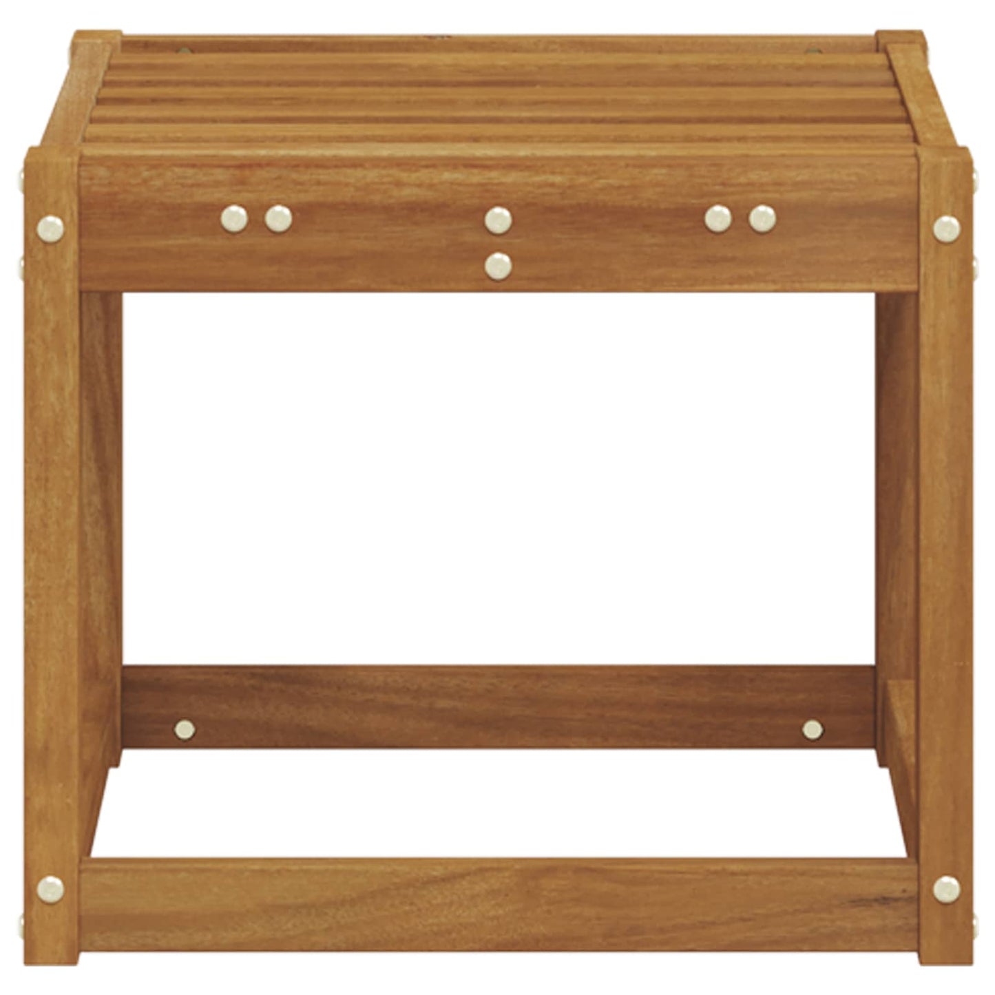 Stool Bench Solid Acacia Wood Natural 43 x 43 x 37 cm