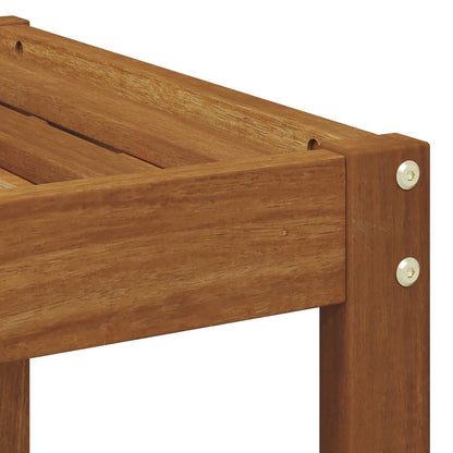 Outdoor Stool Bench Natural 79 x 43 x 37 cm Solid Acacia Wood