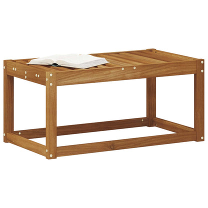 Outdoor Stool Bench Natural 79 x 43 x 37 cm Solid Acacia Wood
