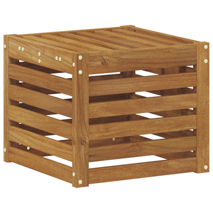 Outdoor Stool Bench Natural 43 x 43 x 37 cm Solid Acacia Wood