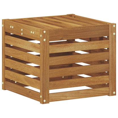 Outdoor Stool Bench Natural 43 x 43 x 37 cm Solid Acacia Wood