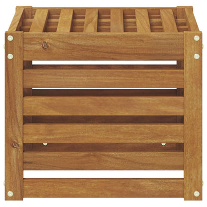 Outdoor Stool Bench Natural 43 x 43 x 37 cm Solid Acacia Wood