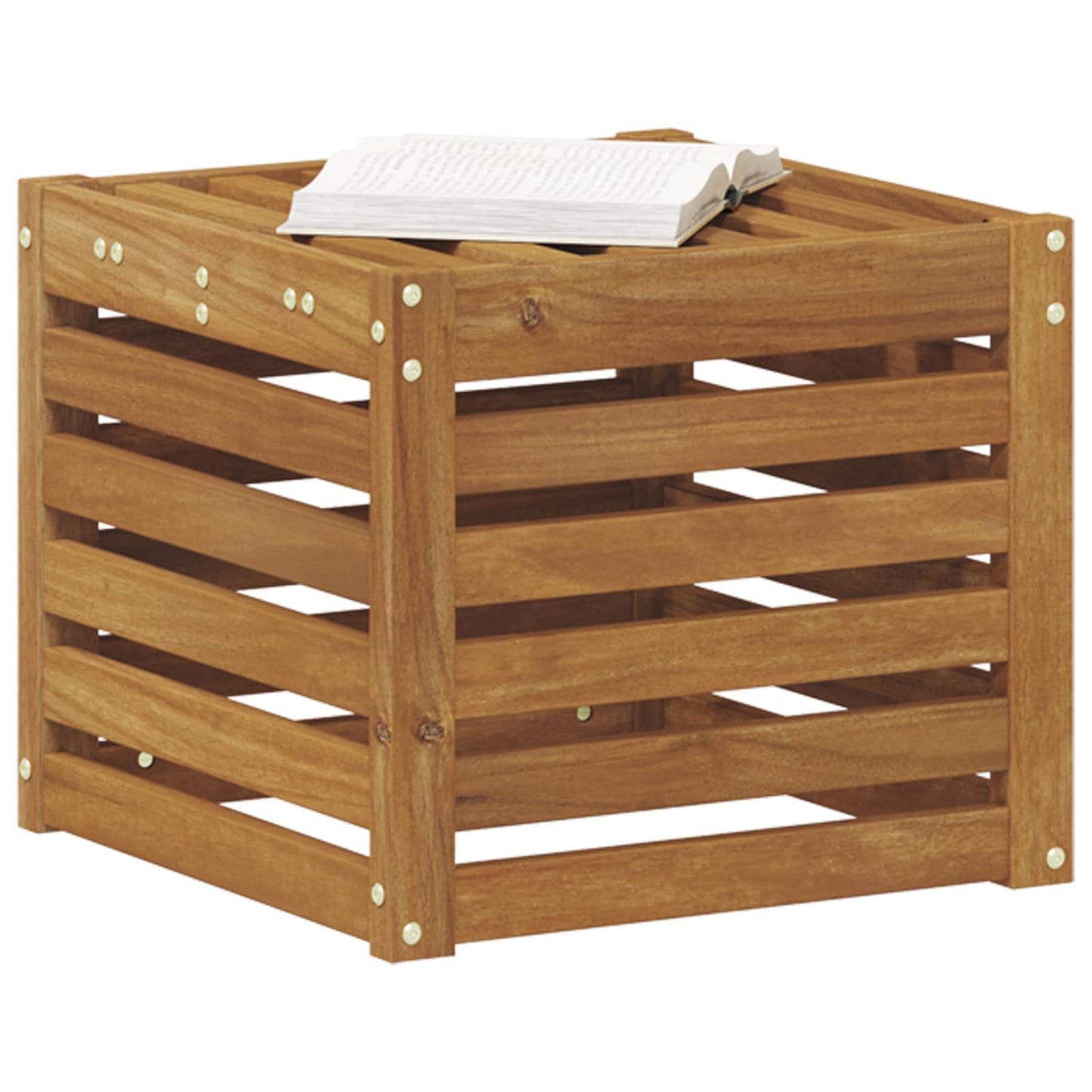 Outdoor Stool Bench Natural 43 x 43 x 37 cm Solid Acacia Wood