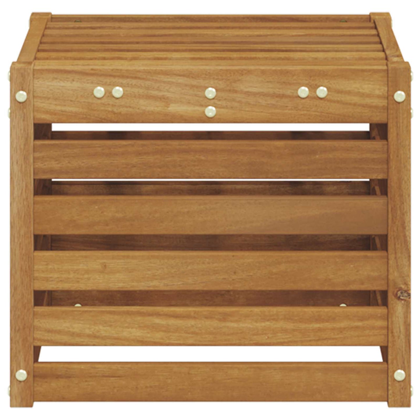 Outdoor Stool Bench Natural 43 x 43 x 37 cm Solid Acacia Wood