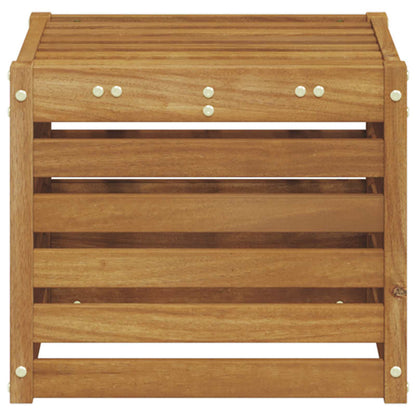 Outdoor Stool Bench Natural 43 x 43 x 37 cm Solid Acacia Wood