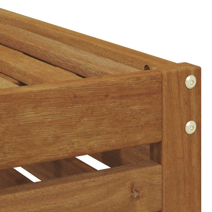 Outdoor Stool Bench Solid Acacia Wood Natural 79 x 43 x 37 cm