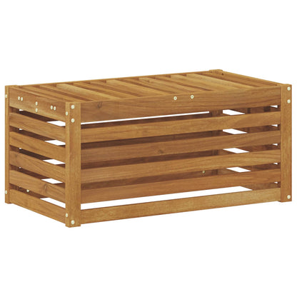 Outdoor Stool Bench Solid Acacia Wood Natural 79 x 43 x 37 cm